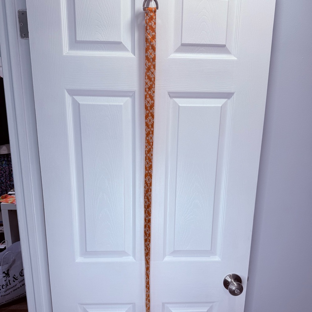 Lilly Pulitzer Via Palm Beach ⚓️ Orange and White Silk Belt Anchor Print - Picture 2 of 3